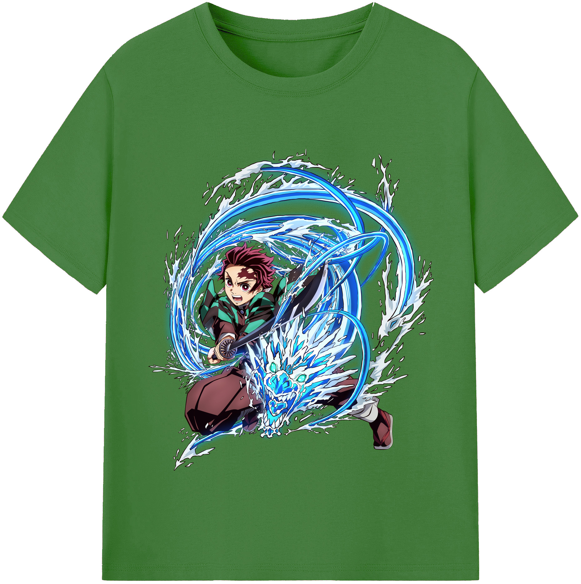（画像用） 鬼滅の刃 竈門 炭治郎／かまど たんじろう Kamado Tanjirou レディースカジュアルプリントTシャツ（綿100％）